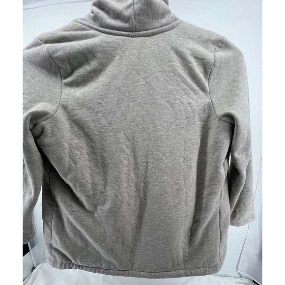 LL Bean Women's Cozy Sherpa Lined Cardigan Sweatshirt Jacket Taupe L - Picture 6 of 11